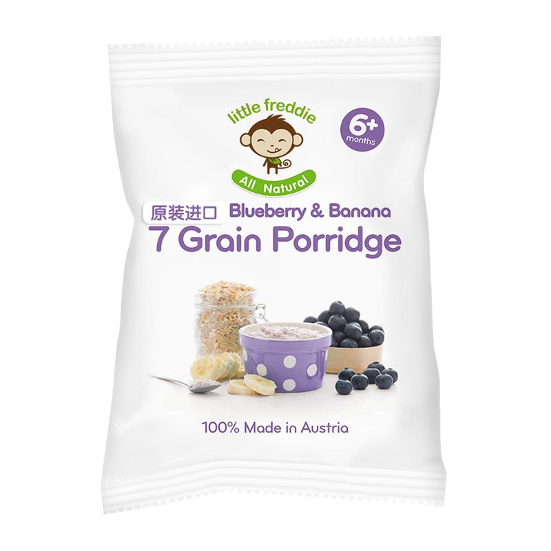 [苏宁自营]little freddie小皮 蓝莓香蕉七种谷物粉 25g 原装进口宝宝婴儿辅食 适用年龄6个月以上
