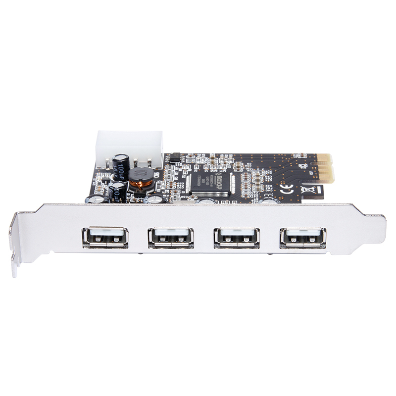 魔羯(MOGE)PCIEx1转4口USB2.0扩展卡 MC2028 MOSCHIP芯片