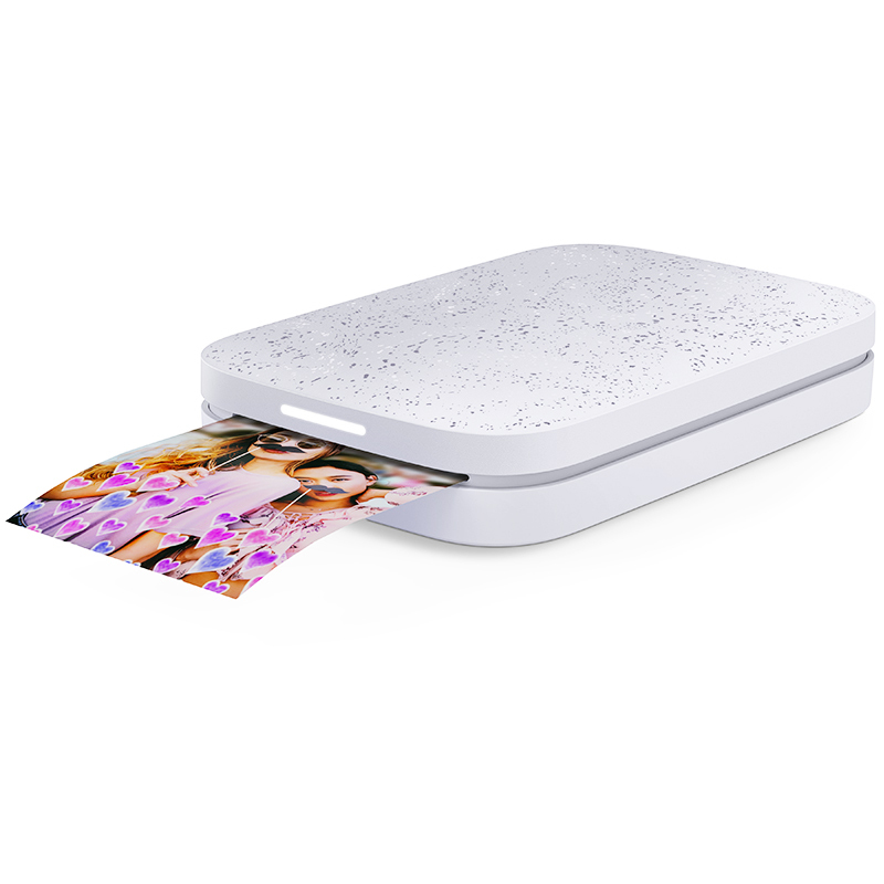 惠普 HP 小印Sprocket 200(白) 手机口袋照片打印机 自拍伴侣 蓝牙连接 移动随身 便携式打印机