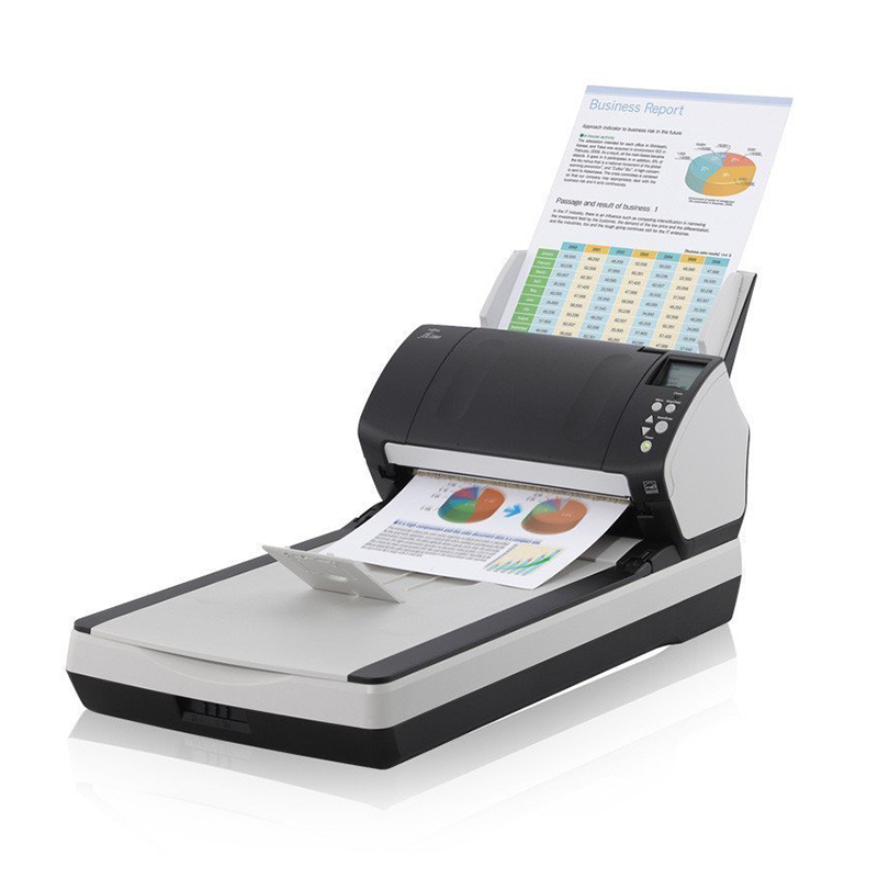 富士通fujitsufi7260高速自动进纸a4馈纸平板扫描仪计价单位台白色