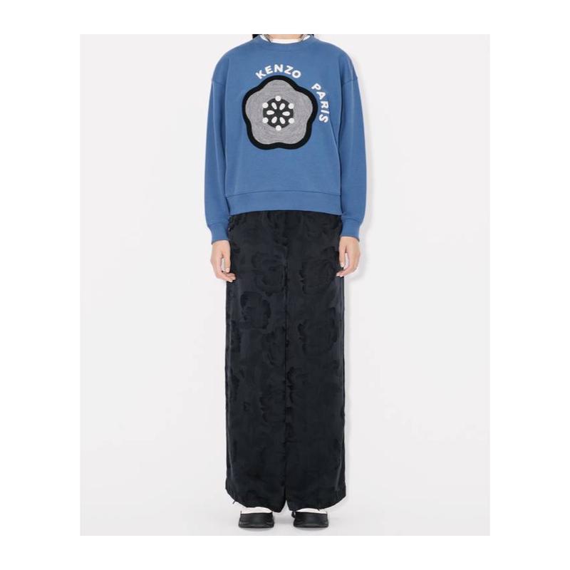 高田贤三(Kenzo)纯棉圆领长袖卫衣女宽松舒适百搭运动休闲套头衫