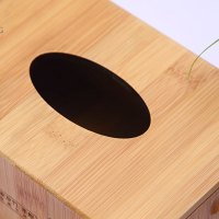 趣涉家居 简约竹质卷纸收纳盒 酒店办公客厅餐巾抽纸盒 生活日用收纳用品收纳盒居家用品