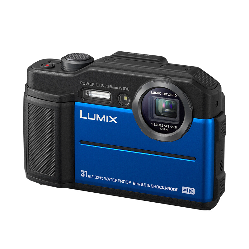 松下（Panasonic）DC-TS7GK 蓝色 防水运动相机/五防相机 防水 防尘 防震 防冻 防压