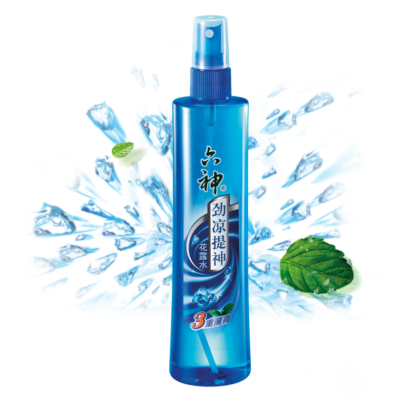 六神劲凉提神花露水180ml*2 三重薄荷精华 清凉舒爽 快速醒脑