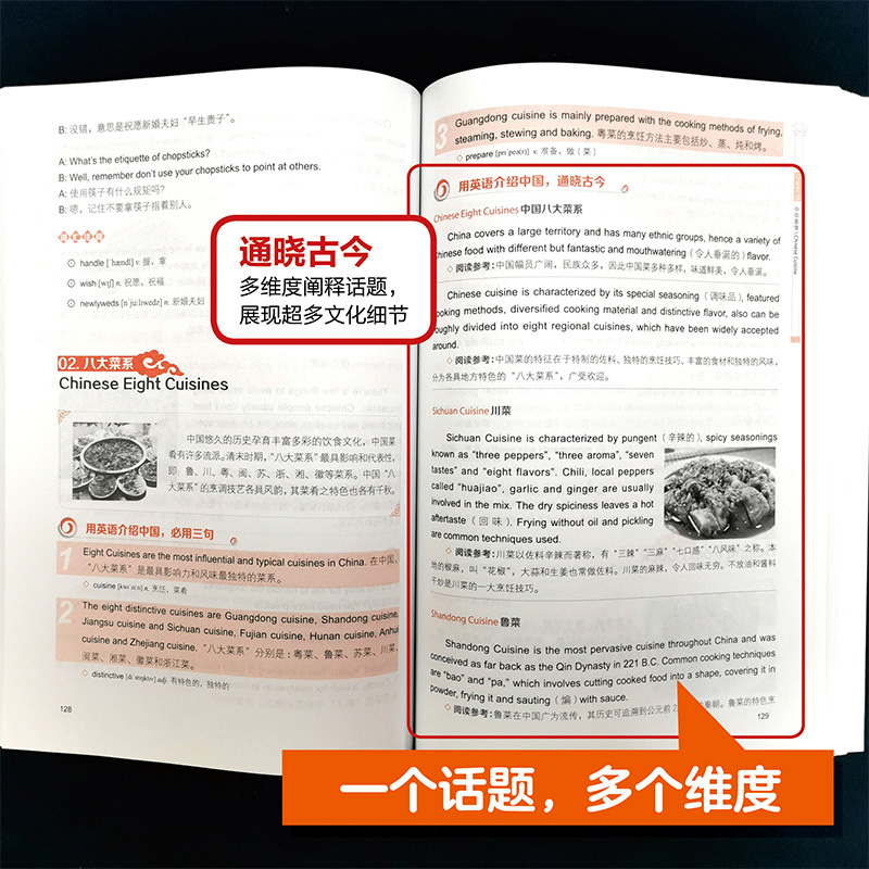 全9册:英语介绍中国第二版+传统文化+地理人文+100话题+美食文化+名人+古今科技+经典诵读+热词 [正版]6册用英语高清大图