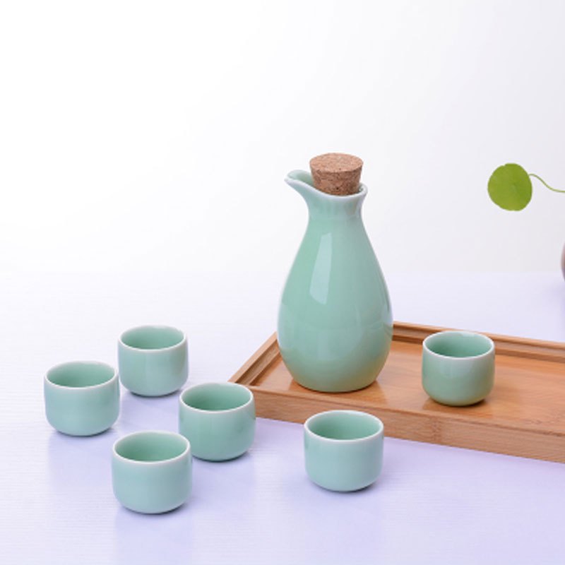 趣涉家居 酒具套装家用分酒器白酒烈酒杯黄酒杯小酒盅创意清酒壶陶瓷水具/水杯家居器皿 生活日用水具杯具