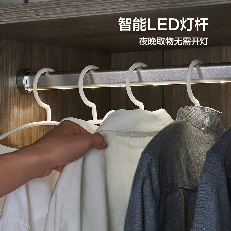 全友家居衣柜北欧风感应卧室衣橱大小户型 多功能组合衣柜高清大图