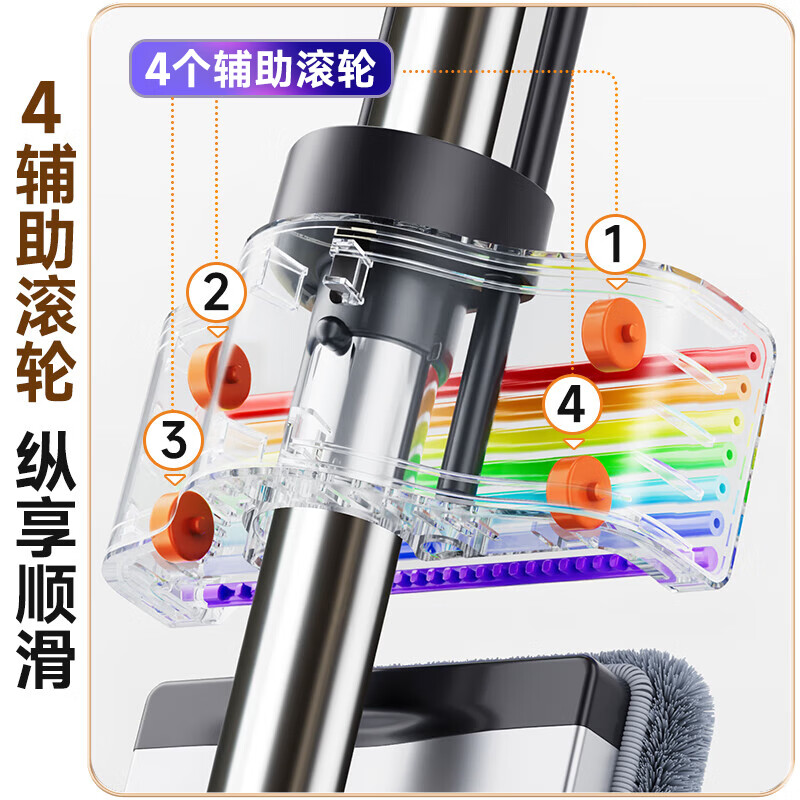 [佳帮手佳帮手拖把]佳帮手平板拖把50cm4布家用一拖净免手洗2025铝合金洗拖地神器体墩拖布高清大图