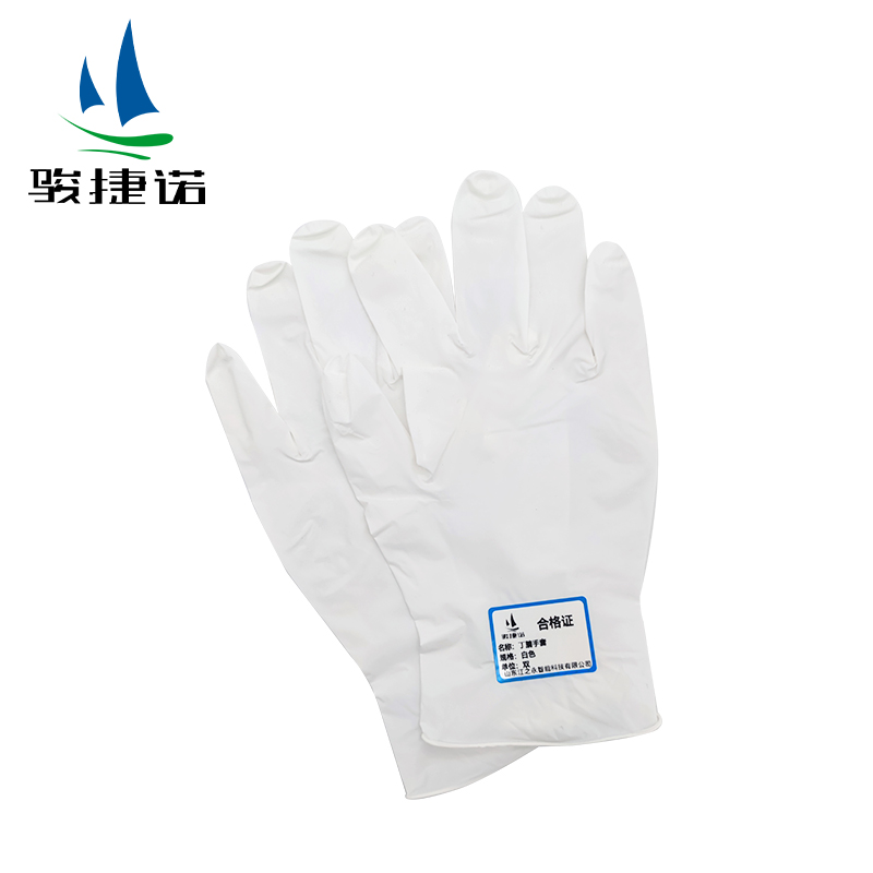 骏捷诺丁腈手套白色/双高清大图