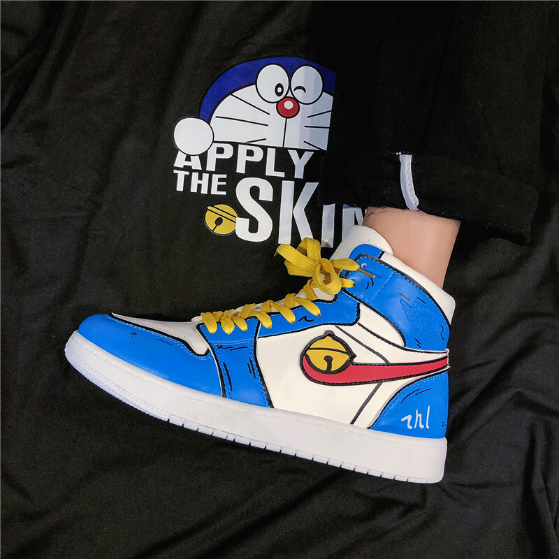 空军一号秋男鞋海绵宝宝动漫高帮板鞋aj潮流休闲百搭潮鞋