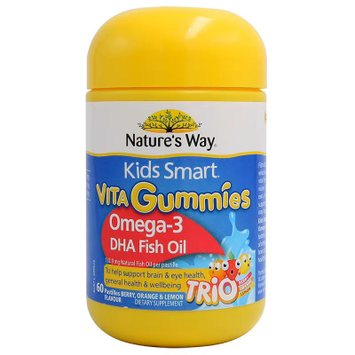 佳思敏(Nature's Way)儿童omega3鱼油DHA软糖60粒/瓶装 澳洲原装进口效期25.5
