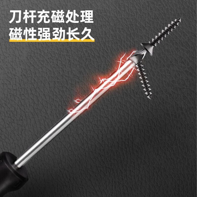 得力(deli)DL626100 塑柄十字螺丝批 防滑螺丝刀 改锥 起子 PH2×100MM.高清大图