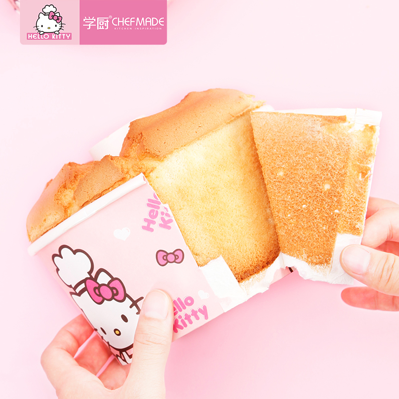 学厨HELLOKITTY 6寸戚风蛋糕 蛋糕模具 海绵蛋糕中空蛋糕纸杯模马芬蛋糕纸托纸垫烘焙包装6个装 KT7077