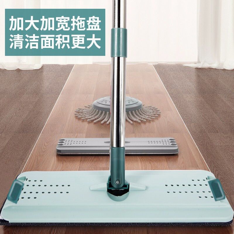 新升级大号出口款刮刮乐共3块布+赠品 大号刮刮乐免手洗平板拖把墩布桶家用一拖净干湿分离懒人拖地神器