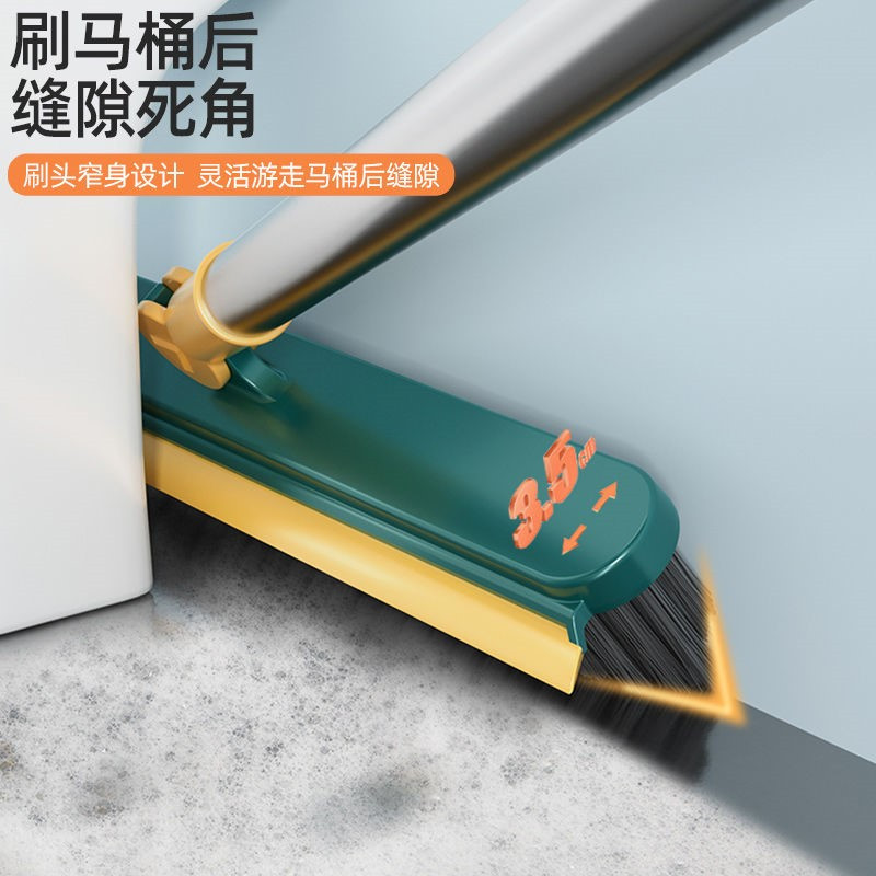 小V型-随机色[无刮刷] 卫生间地板刷洗地刷地刷子神器浴室地缝刷瓷砖长柄硬毛厕所清洁刷