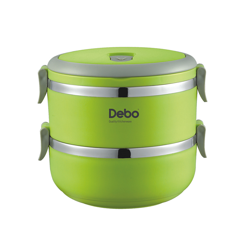 德铂(Debo) 不锈钢保温饭盒 多层学生密封餐盒 沃格尔保温饭盒2层1.4L DEP-183