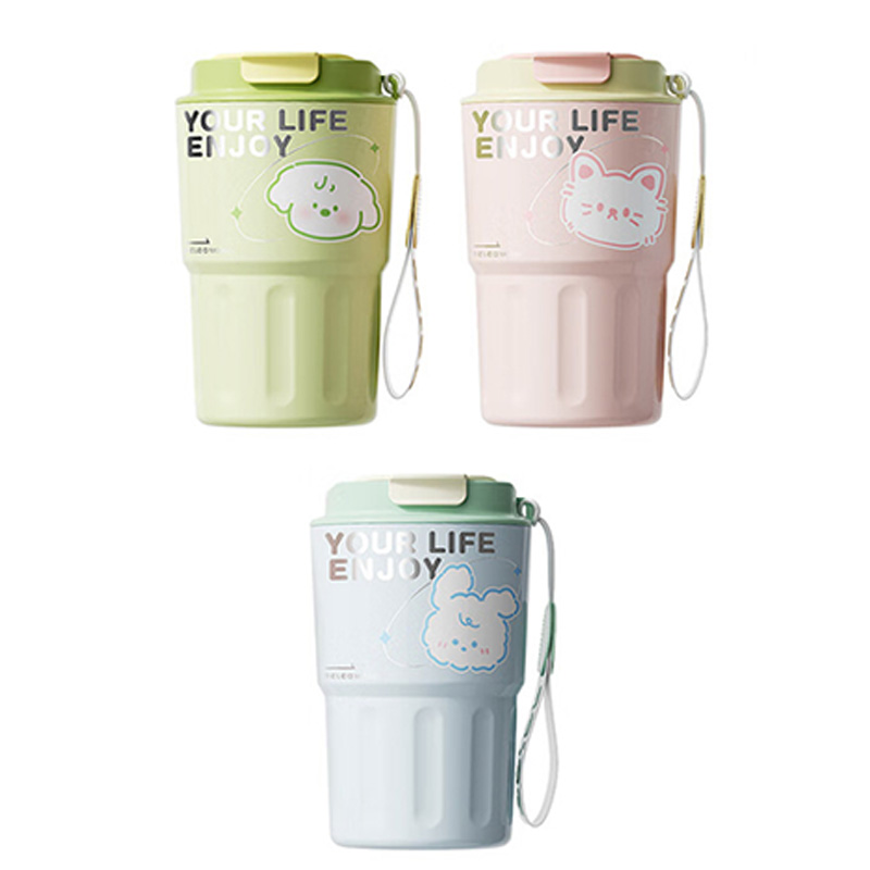 物生物保温杯360ml轻悠JV012264-0390耐摔不留痕(颜色随机)