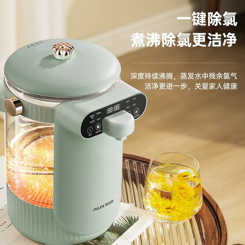 奥克斯(AUX)电热水瓶 电热水壶 2.5L大容量电水瓶 多段保温电水壶 高硼硅可视烧水壶HX-8569