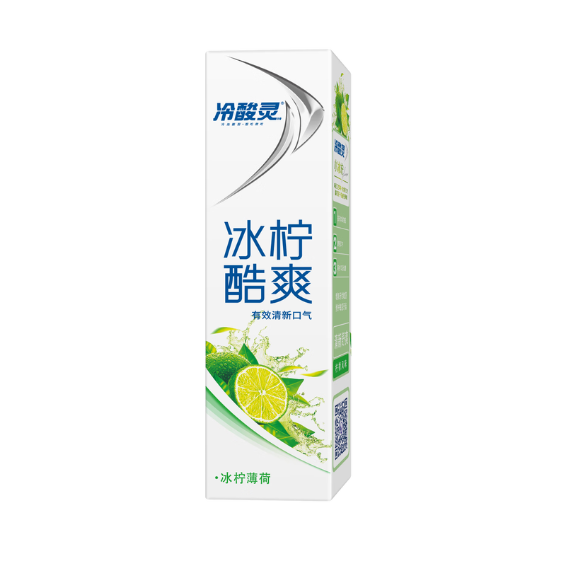冷酸灵专业抗敏感专研修护 口腔抑菌清新口气轻巧便携 冰柠酷爽竖式牙膏 130g*1支高清大图