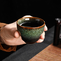懒人功夫茶具套装家用陶瓷天目窑变泡茶器客厅办公室会客整套 井中月窑变茶壶7头(安全包装)