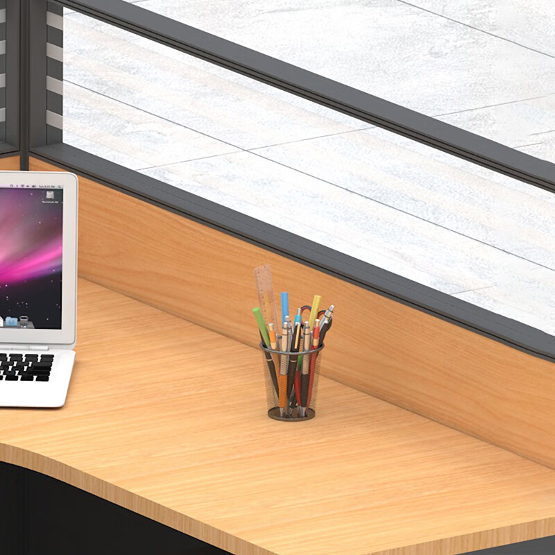 域赢办公桌屏风办公桌职员桌员工电脑工作位L型单人位高清大图