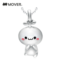 长草颜团子正版授权 Mover魔吻 长草颜团子甜蜜约会银吊坠 银饰项链首饰