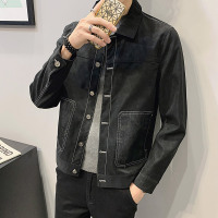 NEW LAKE秋装外套男2020新款春秋季加绒加厚夹克潮流帅气休闲上衣男装潮牌夹克