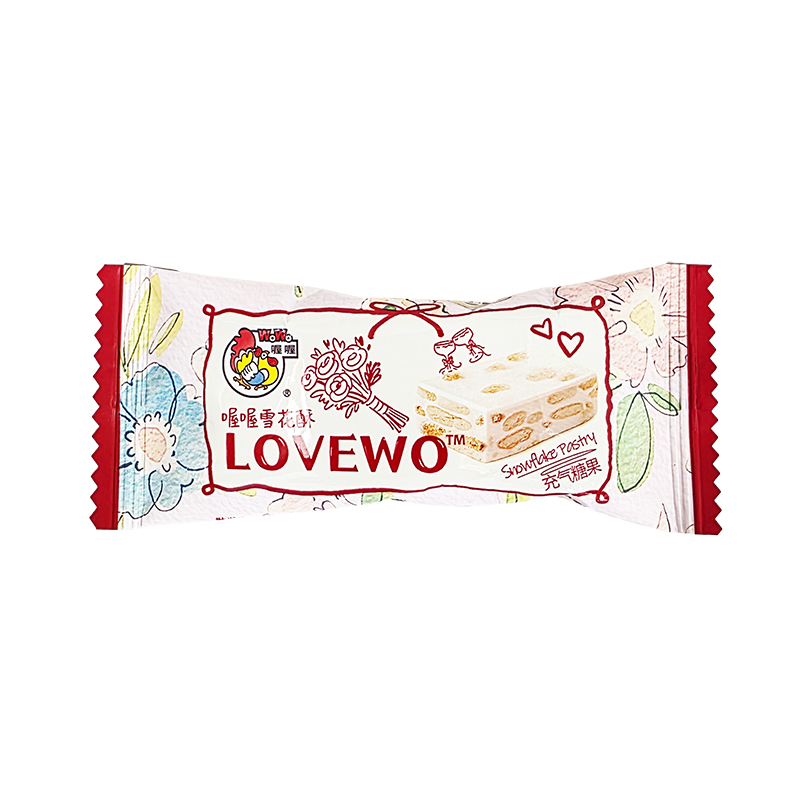 喔喔原味雪花酥散装500g条形充气糖果LOVEWO婚庆结婚喜糖零食品高清大图