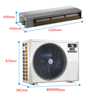 酷风(Coolfree)中央空调一拖一大3匹变频风管机冷暖客厅GRD72T2W/BP2N1Y-CF(3)