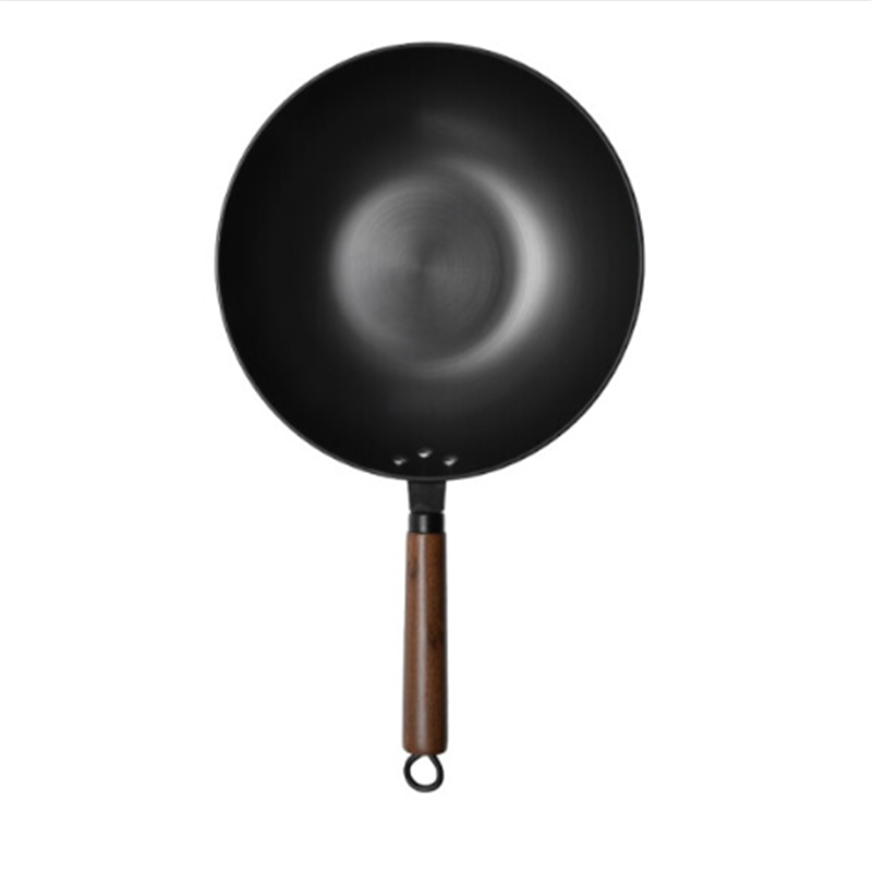 摩马仕 健康炒锅30cm 无涂层聚油爆炒精铁锅 LYG