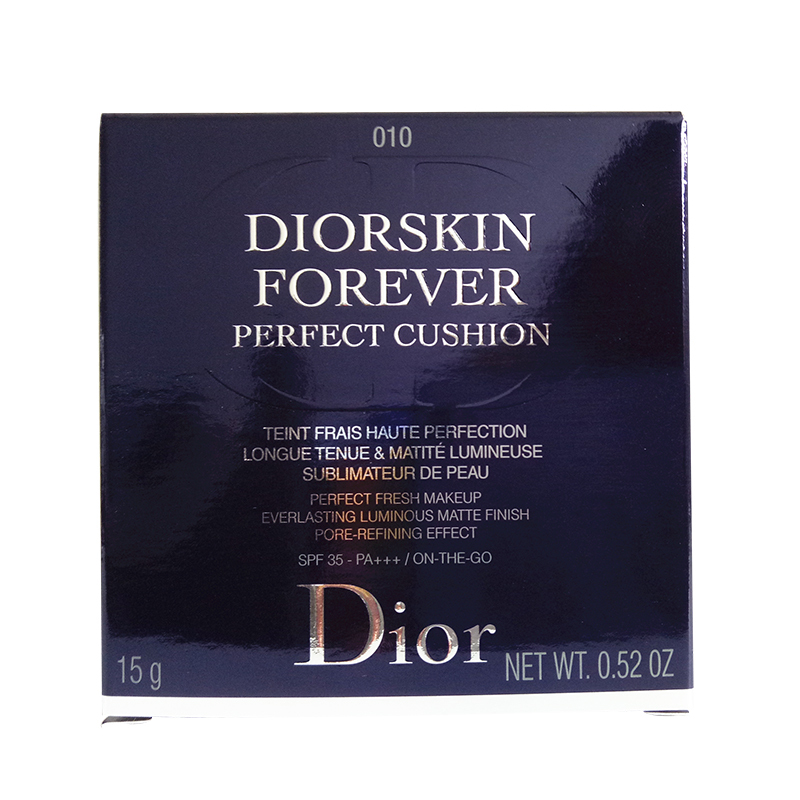 迪奥(Dior)凝脂恒久气垫粉底SPF40 PA+++ 15g 010#象牙白 BB霜保湿遮瑕亲肤