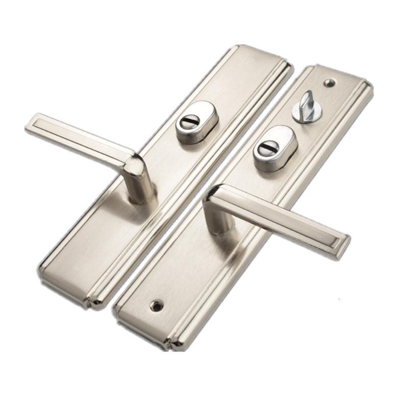 BONJEAN防盗把手通用型加厚面板拉手实老式把手配件实心手柄 5公分双活>55mm右外不带钥匙