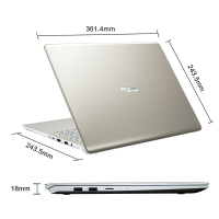 华硕(ASUS)灵耀2代S5300UN 15.6英寸四面微边全面屏超轻薄本笔记本电脑(i5-8250U 4G内存 256GB固态 MX150-2G独显)金/灰/绿 定制