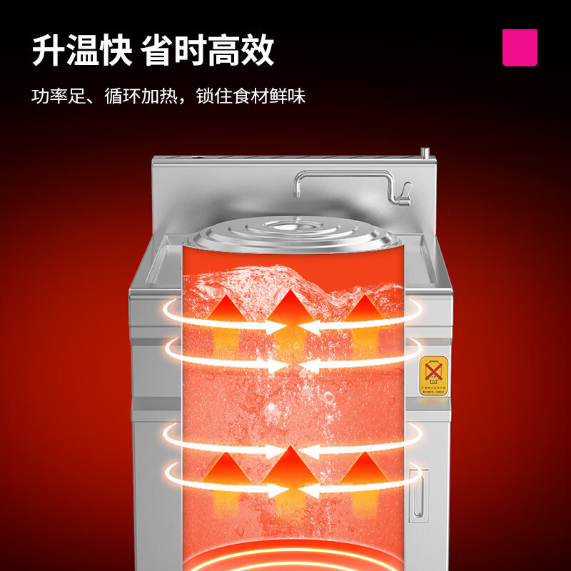 乐创 LC-J-TSLS450P 电磁炉 不锈钢 1310×810×980mm 台 商用台式煮面炉