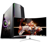 世纪之星 i7级六核至强E5 2620/GTX1050独显/8G内存/256G固态+500G机械盘 高效家用办公娱乐学生游戏电脑 台式机 组装电脑 台式电脑 电脑主机+32英寸曲面