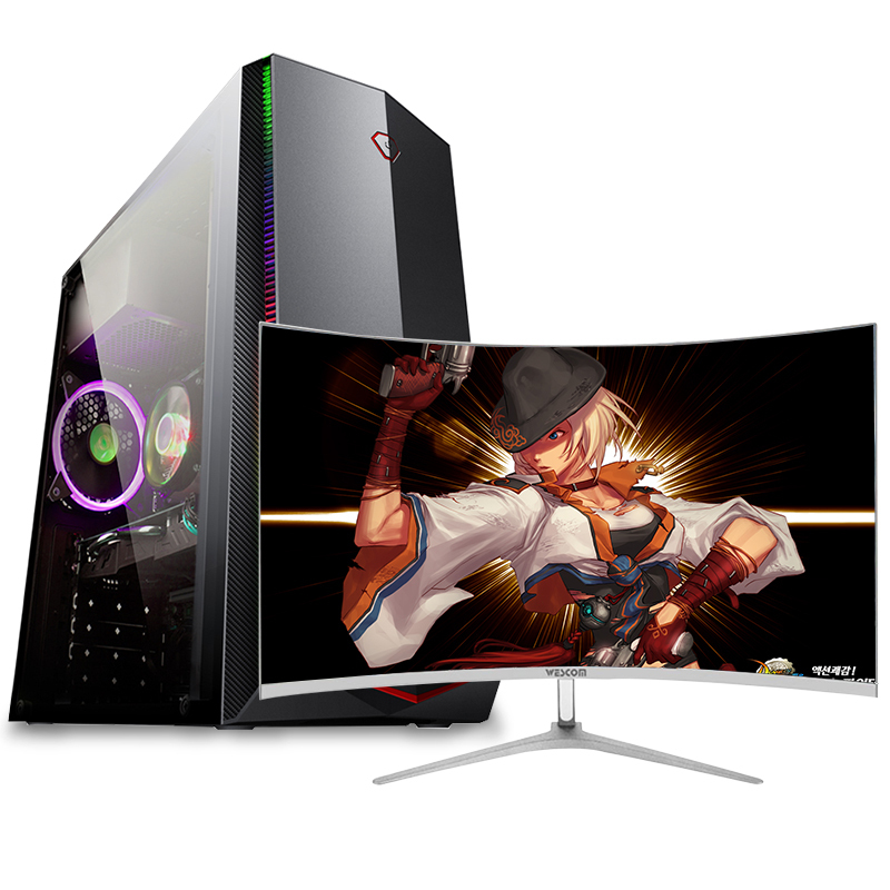 世纪之星 i7级六核至强E5 2620/GTX1050独显/8G内存/256G固态+500G机械盘 高效家用办公娱乐学生游戏电脑 台式机 组装电脑 台式电脑 电脑主机+32英寸曲面