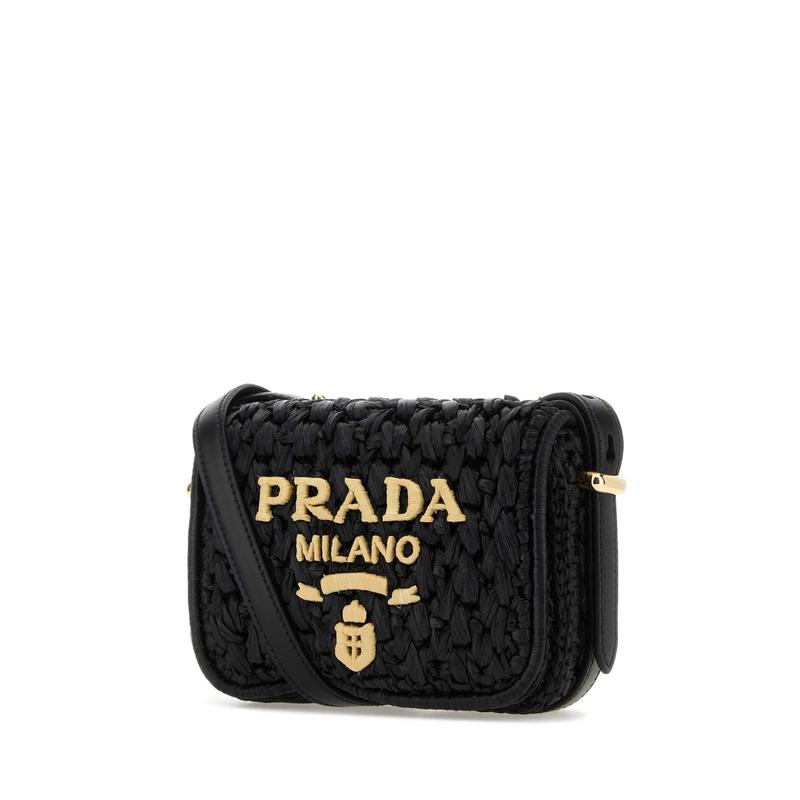 普拉达(PRADA)女士手提单肩包编织皮革斜挎包春夏休闲度假金饰时高清大图