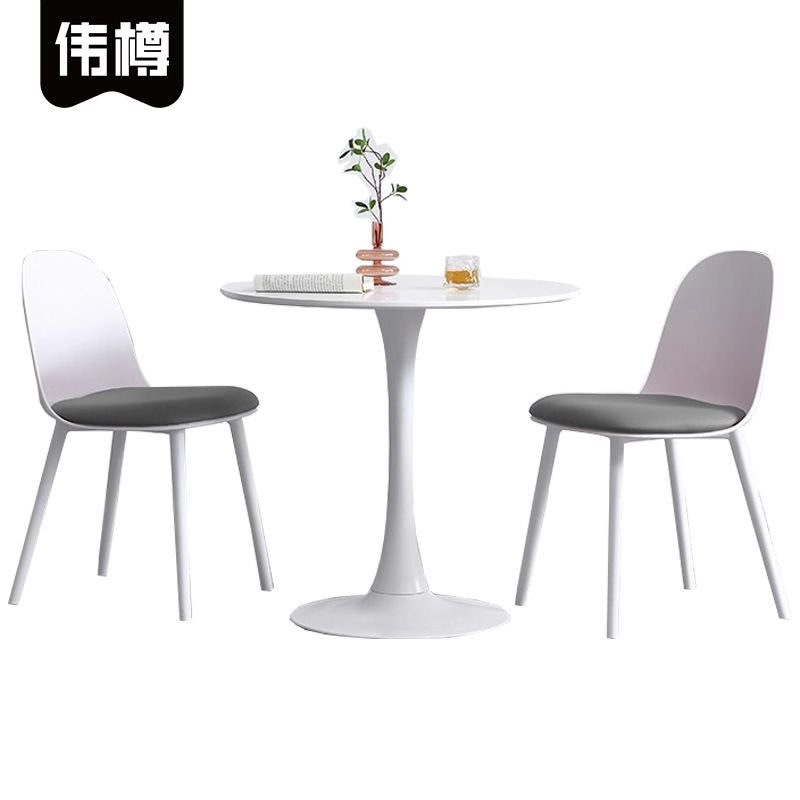 伟樽接待洽谈桌一桌二椅800*800*750mm套高清大图
