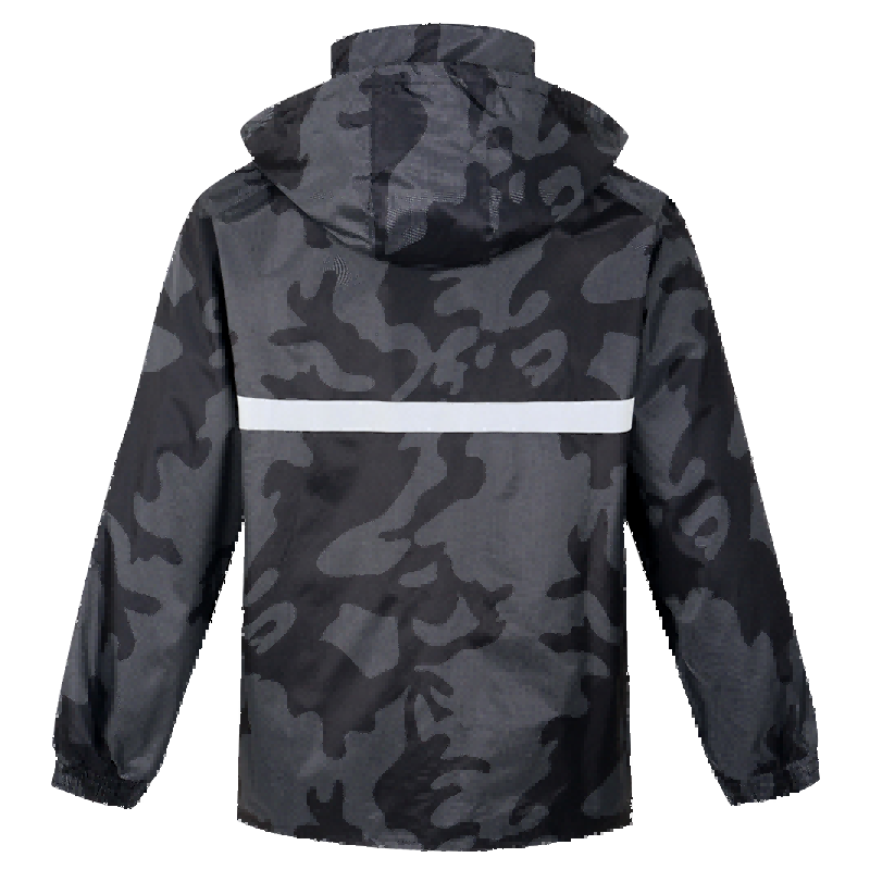 灰白迷彩 雨衣雨裤套装 男分体成人徒步户外雨衣加厚防水钓鱼摩托车高清大图