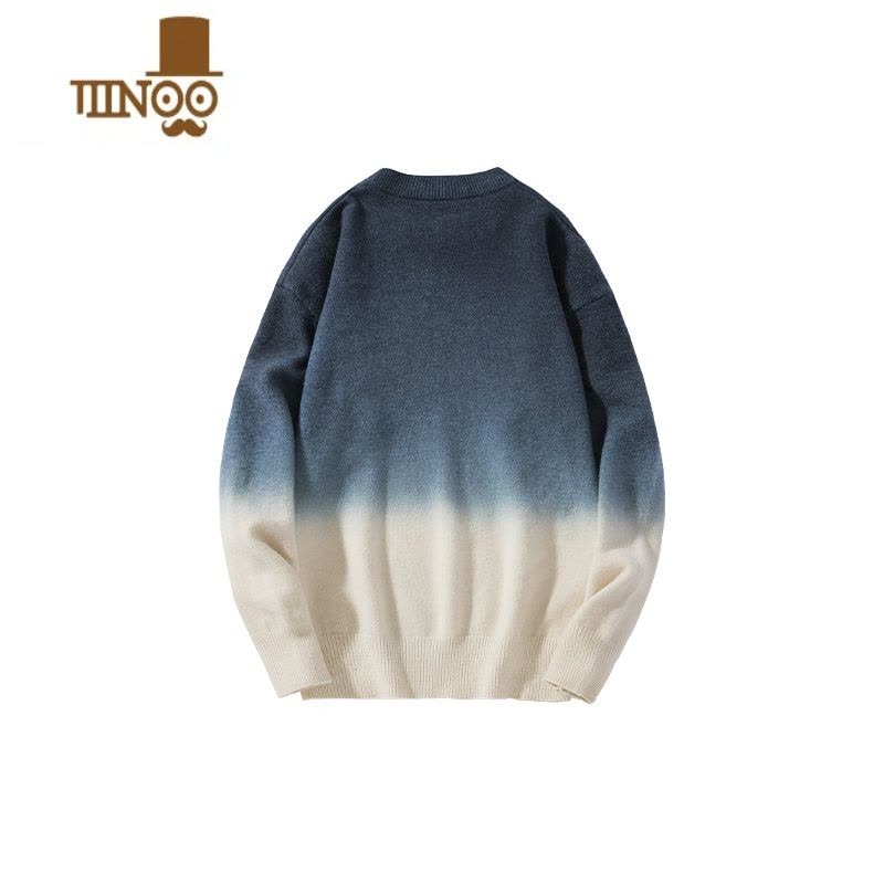 YANXU陈智文新款毛衣2023男套头加厚线衣针织衫加绒冬款打底毛衫图片