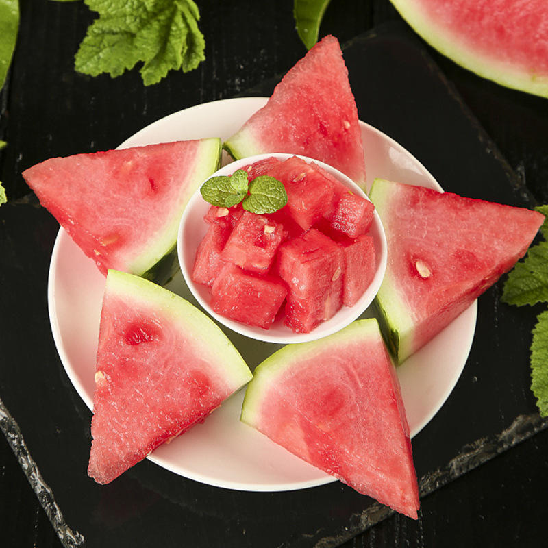 [熊猫鸟]云南新鲜麒麟西瓜 1个 5-6斤 新鲜水果 汁多肉甜高清大图