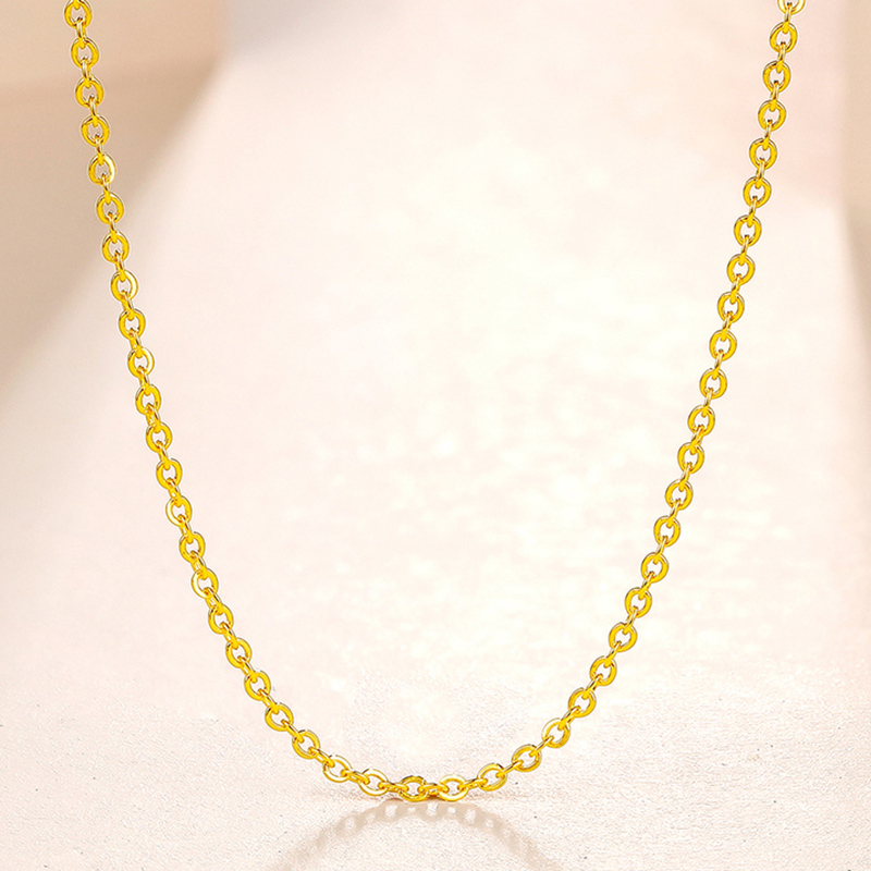 金贝珠宝黄金项链足金o字链时尚百搭锁骨链足金999女款chjx0001