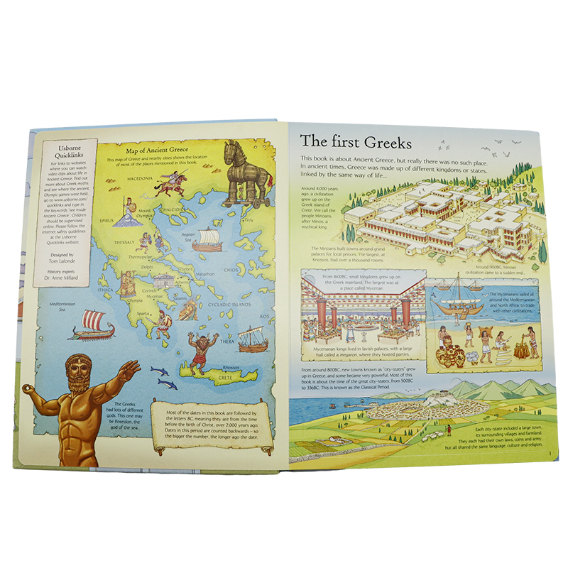 [正版]Usborne看里面系列翻翻书 古希腊 See Inside Ancient Greece 英文原版绘本 希腊高清大图