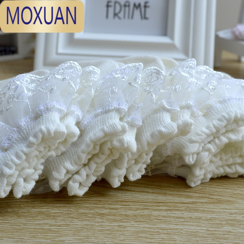 MOXUAN儿童花边袜女童夏季薄款春秋日系蕾丝公主白色舞蹈袜拉丁袜子