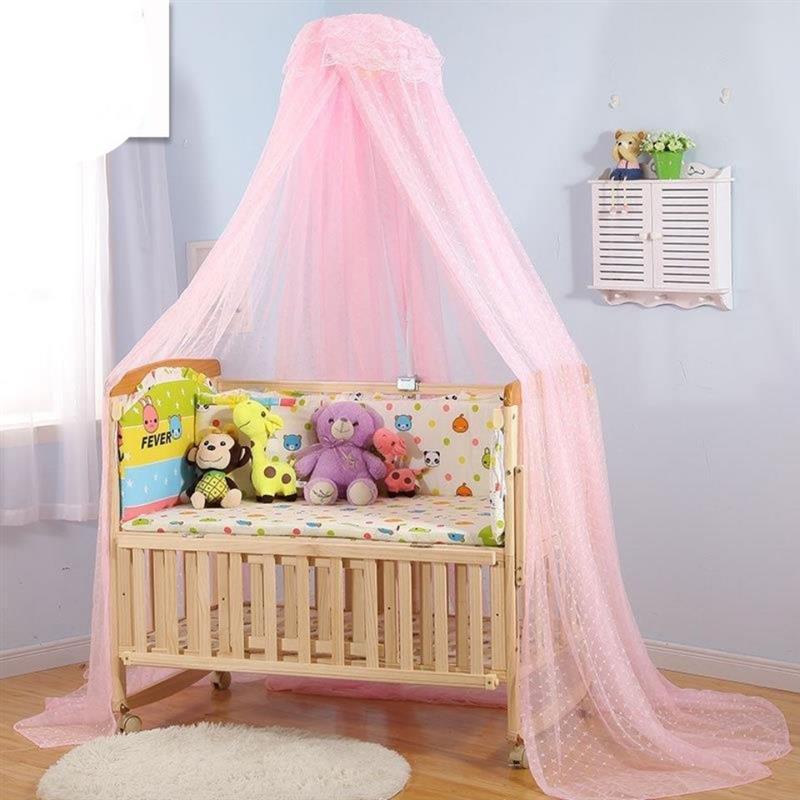 儿童床蚊帐婴儿床蚊帐带支架全罩式通用公主风bb宝宝蚊帐防蚊罩