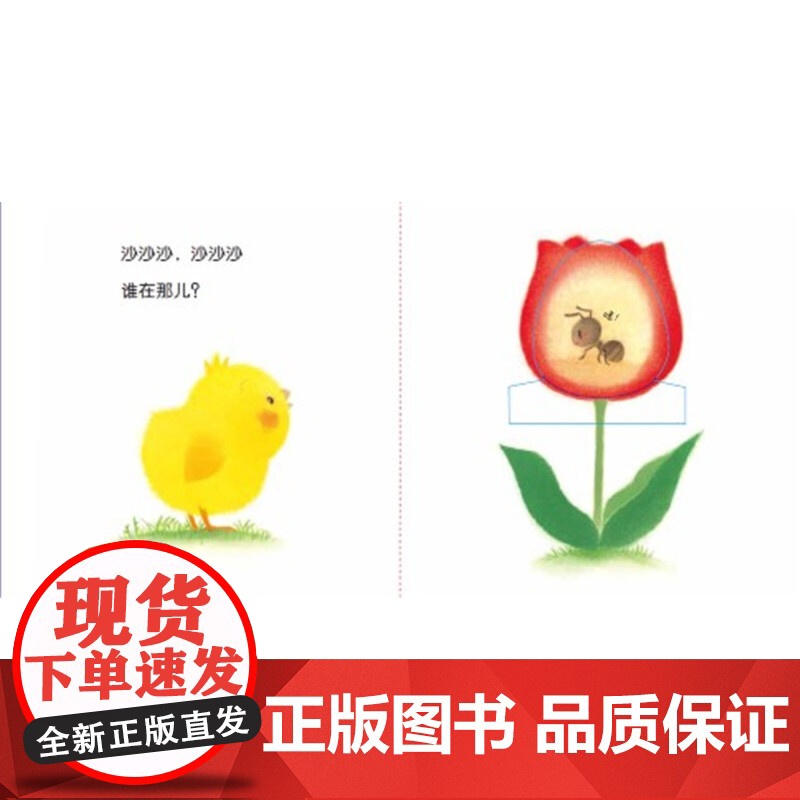 正版图书 小鸡球球触感玩具书翻一翻 哇 点读版纸板书 触摸发声书 翻翻书洞洞书认知书婴儿立体图画绘本 崔维燕 译高清大图