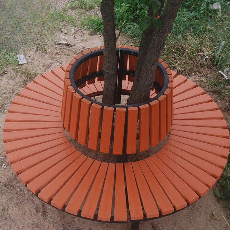 金菲罗格户外防腐木围树椅 1.5外径落地靠背内径50公分