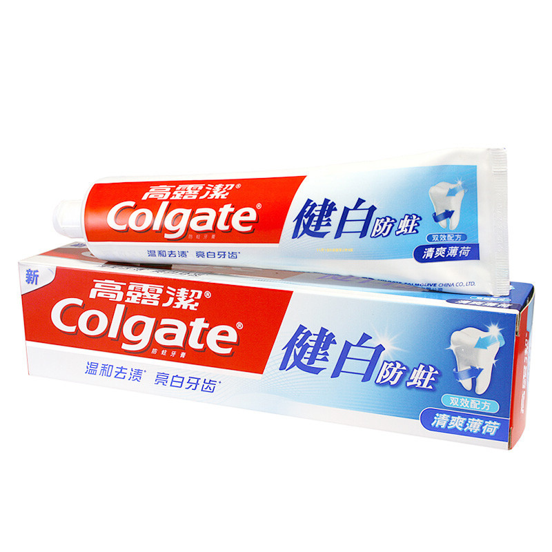 高露洁健白防蛀牙膏140g防蛀牙固齿清新口气