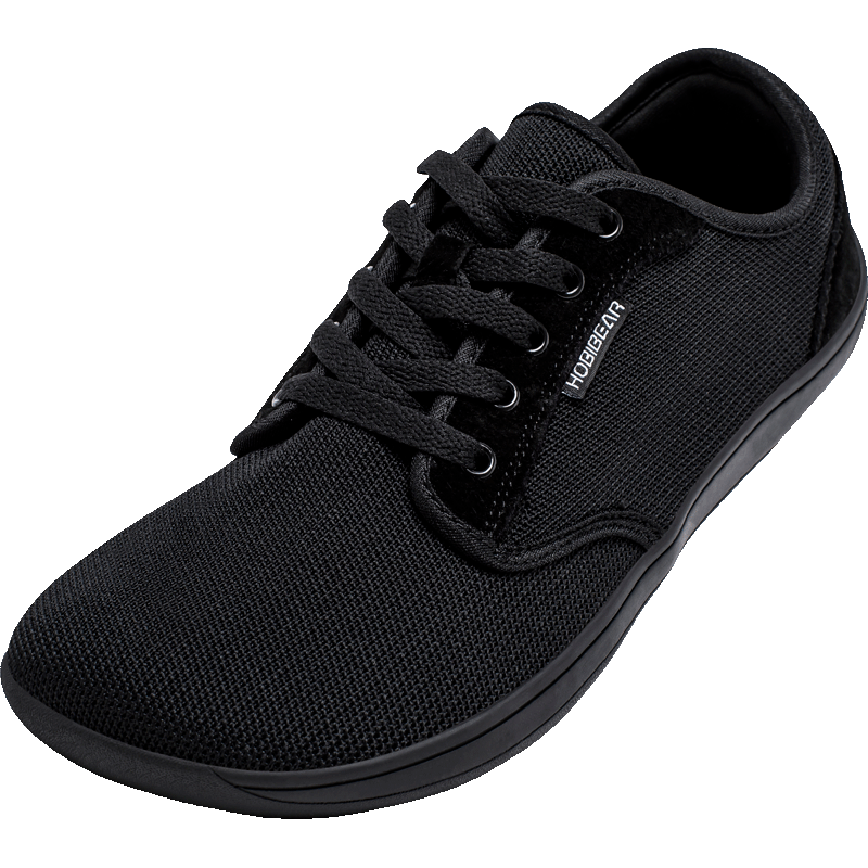 HOBIBEAR时尚轻便板鞋男女同款透气耐磨舒适百搭潮流设计 黑色 37码