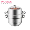美厨(maxcook)蒸锅 304不锈钢28/30CM三层蒸锅 加厚复底汤蒸锅 燃气炉电磁炉通用